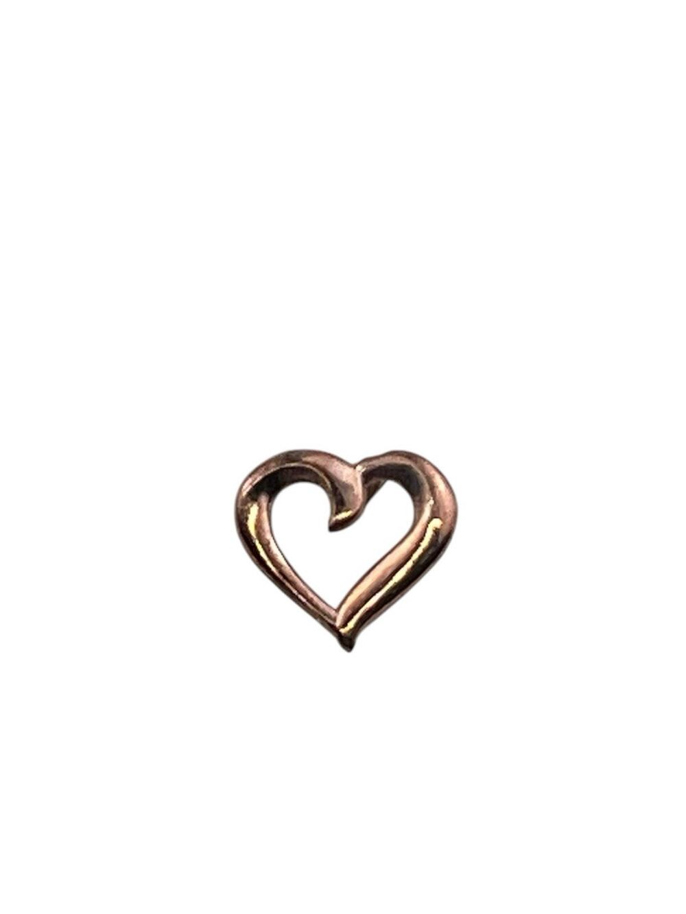 Michael Anthony MA 10K Rose Gold Miniature Heart Pendant 3/8" 0.3g